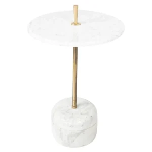 Mid-Century Side Table, Marble and Brass, 1950s