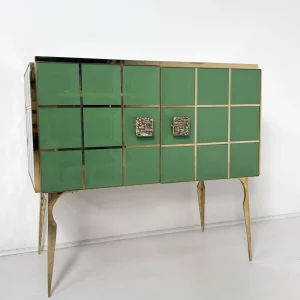 Contemporary Chest, Wood and Glass