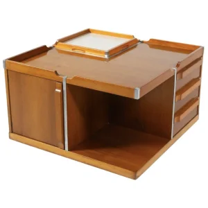 Mid-Century Modern Square Storage Coffee Table, Italy, 1960s