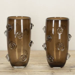 Pair of contemporary murano glass vases