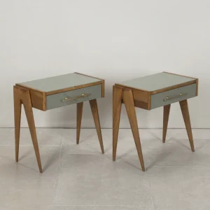Mid Century style Italian glass bedside tables
