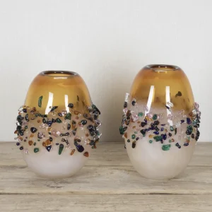 Pair of Contemporary Italian Murano Glass Vases
