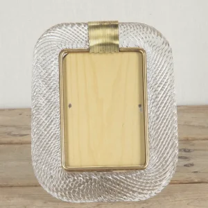 Contemporary Transparent Murano Glass Photo Frame