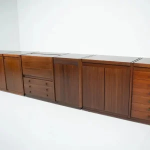 Mid-Century Modern Wooden Sideboard, Tecno Borsani, Italy, 1960s