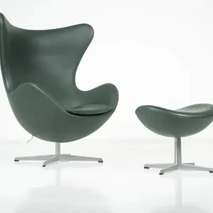 Egg Chair and Ottoman by Arne Jacobsen for Fritz Hansen, 2000s