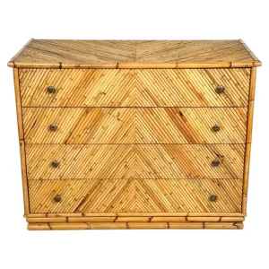 Rattan Chest of Drawers, Italy, 1970s