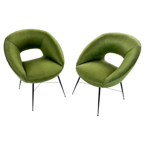 Pair of Armchairs by Silvio Cavatorta, Italy, 1950s