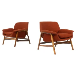 Pair of Armchairs Mod. 849 by Gianfranco Frattini for Cassina, 1950s