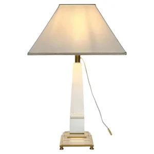 Lucite and Brass Desk Lamp by Sandro Petti, 1970s