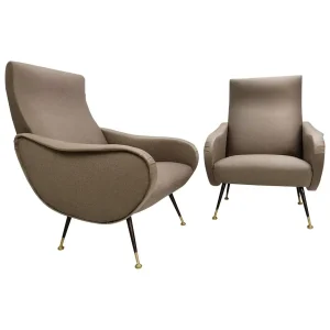 Pair of Mid-Century Italian armchairs by Marco Zanuso.