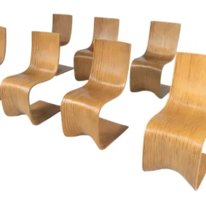 Set of 8 Bamboo Dining Chairs by Alejandro Estrada for Piegatto, 2000s