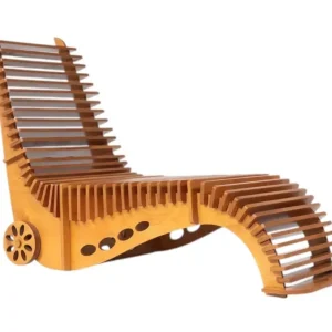 Mid-Century Wooden Lounge Chair, Italy, 1960s