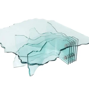 Shell Coffee Table by Danny Lane for Fiam, Glass, 1980s