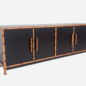 Mid-Century Bamboo Sideboard, Italian Design, 1960s Modern Style