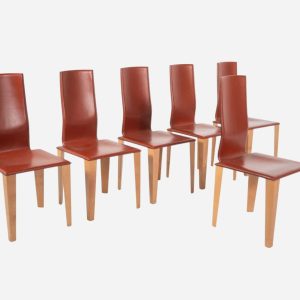 Set of 6 Dining Chairs by Afra and Tobia Scarpa
