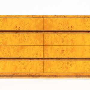 Mid-Century Burl Wood Sideboard attributed to Willy Rizzo, Italy, 1970s